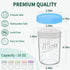 16 oz 6-Pack Xyptorix Overnight Oats Containers with Lids, Leak-Proof Wide Mouth Mason Jars & Separate Compartments