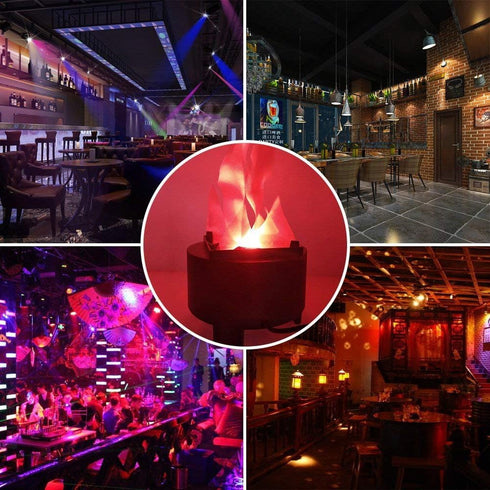 Giveme5 Electronic LED Flame Light, 110V 3D Fake Fire Lamp for Halloween, Christmas, Party, Indoor & Outdoor