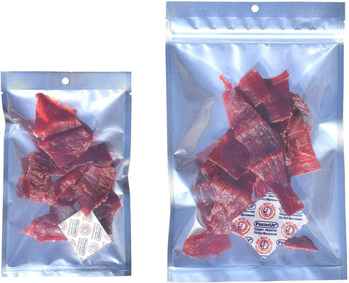 AwePackage Clear Silver Flat Pouch Zipper Bag for Homemade Jerky (100, 7x11", 10oz)