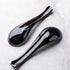 Japanese Ramen Soup Spoons Set of 5, Asian Blue Ceramic Soup Spoons for Pho, Dessert, Noodle