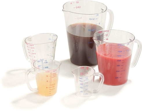 Carlisle FoodService Products 4314307 Commercial Plastic Measuring Cup, Clear, 1 Quart