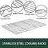 Small Baking Sheet with Cooling Rack Set, CEKEE Stainless Steel Cookie Sheets for Baking, 9 x 7 x 1 Inch
