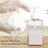 Foaming Soap Dispenser, 15 Oz Refillable Foam Soap Dispenser for Bathroom & Kitchen, 2Pcs with Waterproof Labels