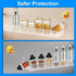 CRAFTIFANO 15 inch 6 Clear Acrylic Spice Rack Wall Mounted Floating Shelf with Removable End Guards for Kitchen Cabinet