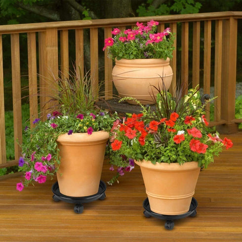 Yiting (12 inch, Plant Caddy with Wheels Heavy-Duty Rolling Plant Stand with Wheels Plant Dolly with Casters for Indoor