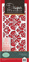 Designer Stencils C405 Damask Cake Tier, 5 Cake Stencil, Beige/semi-transparent, 3.1" x 13.5"