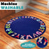 Mishareal Round Kids Play Rug, ABC Rugs for Kids, Toddlers and Baby, Nursery Area Rug Soft Crawling Play Mat, Non Slip