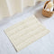 NICETOWN Super Thick Soft Chenille Bath Mats, Striped, Machine Washable, Durable Doormat, Water Absorbent, Cream, 32" x