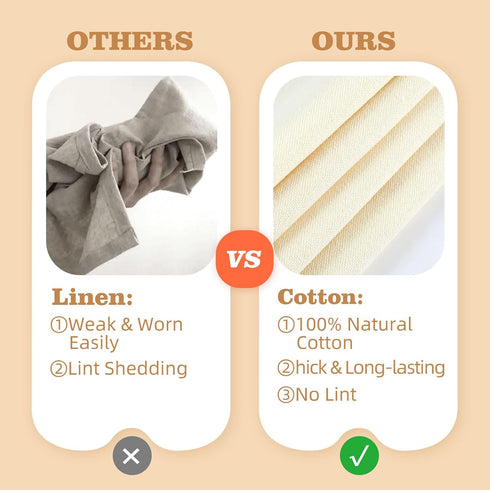 5PCS 18.8x14 Inch Cotton Tea Towels for Baking Sourdough, Reusable Bread Proofing Cloth, Flour Sack Towels for Dough