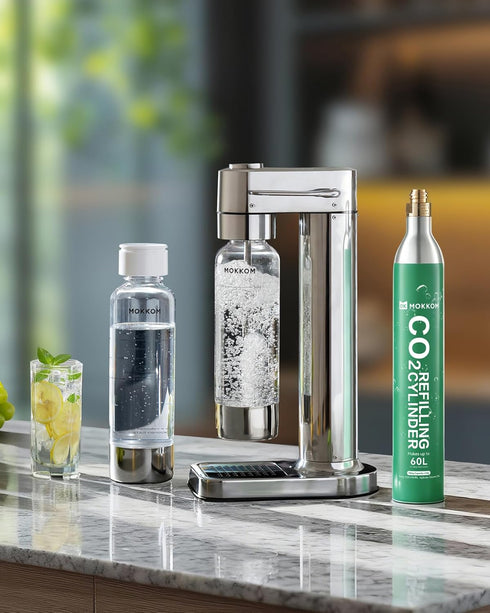 CO2 CO2 CO2 (1PCS) MOKKOM Cylinder for Soda Maker, Exchange Canister, Threaded Style, Compatible with All 'Screw-In'