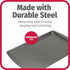 GoodCook Dishwasher Safe Nonstick Steel Cookie Sheet, Set of 2, 11'' x 17'', Gray, Silver
