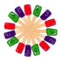 Pack of 60 4" Candy Spoons, 20 Each of Grape, Green Apple, and Cherry for Snow Cones, Ice Cream, and Desserts