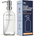 MaisoNovo Hand Soap Dispenser, 16.9 fl oz Clear Glass with Silver Pump, Bathroom Soap Dispenser x 1