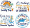 Large Cruise Door Decorations Magnetic, Cosmisun 4 PCS Family Themed Cruise Ship Magnets, Funny Sea Navigation Decor