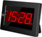 Digital Wall Clock, Battery Operated LED Display Alarm Clock, Brightness Adjustable
