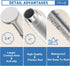 Adjustable Shower Curtain Rod 32-75 Inch, Stainless Steel Spring Tension Telescoping Curtain Rod for Bathroom or Windows