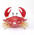 ZOOCRAFT Decoration,1.7 2.5 1.4 inches. Glass Crab Figurine Red Hand Blown Painted Art Miniature Coastal Style Gift