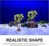 Amosfun 5Pcs Plastic Coconut Palm Model Trees, Artificial Trees, Miniature Plant for Cake Decorations