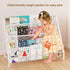 4 HAVEDAWN High-Transparent Tier Kids Bookshelf, Sturdy Metal Large Size Book Rack Storage for Kids - Toddler Book