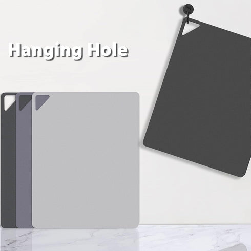 Plastic Cutting Boards for Kitchen, WK Flexible Cutting Board Mats Set of 3, Non-Slip for Meat, Thin Cutting Sheets,