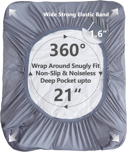Twin XL Mattress Topper for College Dorm - Waterproof Protector Cover, Extra Long Cooling Pad, Washable, Deep Pocket