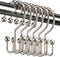 Titanker Shower Curtain Hooks Rings, Set of 12 Rust Resistant Metal Double Glide Hooks for Bathroom Shower Rods