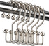 Titanker Shower Curtain Hooks Rings, Set of 12 Rust Resistant Metal Double Glide Hooks for Bathroom Shower Rods