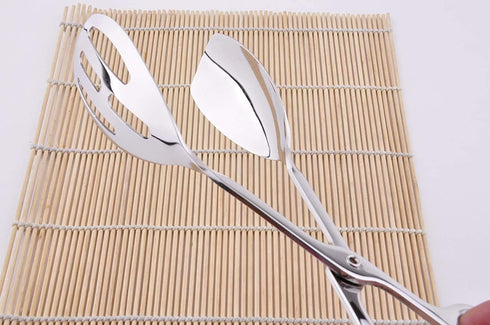 KEBE 2-PACK Serving Tongs - Stainless Steel Kitchen Tongs for Buffet Party Catering, Thickening Food Serving