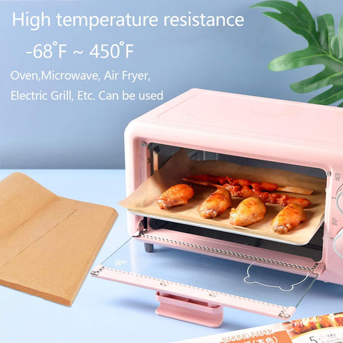 QYH 100 Pcs Parchment Paper Sheets for Baking, 8x12 Inches Unbleached Precut for Cookies, Frying, Air Fryer Cooking