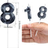 18th Birthday Candles, Black 3D Diamond Shape Number 18, Happy Birthday Cake Topper Decoration
