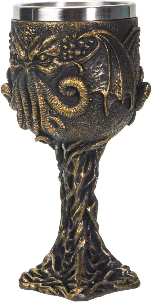 SUMMIT COLLECTION The Call of Cthulhu Sea Monster Goblet - 6.75 inches Tall 7 fl oz Gothic Wine Chalice