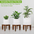 Wood Plant Stand for Indoor/Outdoor, Large Size Sturdy Flower Pot Holder, Fits Most Flower Pots (1 Pack)