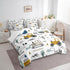 Set 7 Set Set Feelyou Cartoon Car Kids Comforter with Sheets Piece Twin Size Construction Bedding Boys Decor Equipment