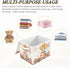 xigua Happy Birthday Pattern Storage Bins with Lids, Foldable Organizer Containers for Home, Bedroom, Office, Nursery