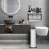 Metal Paper Towel Dispenser with Wood Lid, Wall Mounted & Countertop Tri-Fold Napkin Holder for Home Bathroom Kitchen