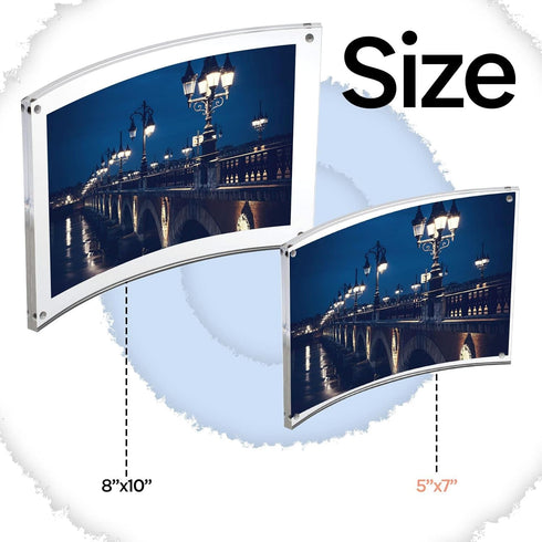 Curved Magnet Frame by Canetti, 5x7 inch