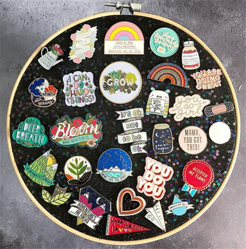 REOVE Wall Hanging Pin Collection Display Stand, Enamel Pin Display Holder Board for Wall Decoration