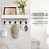 Key Holder for Wall, Easy Installation Mail Organizer with 5 Sturdy Hooks for Kitchen and Entryway Decor - White