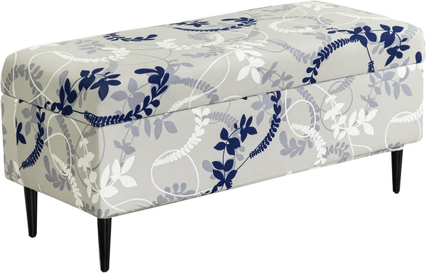 CRFATOP Printed Rectangle Ottoman Stool Cover Stretch Folding Storage Footstool Bench Slipcovers