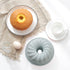 6.4 Inches Novelty Round Baking Cake Pans, Non-Stick Silicone Fluted Tube Pans Set, 4 Pieces