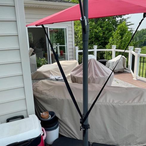 Wind Stabilizer Straps for Large Outdoor Umbrella, Adjustable and Reusable Cantilever Parasol Straps