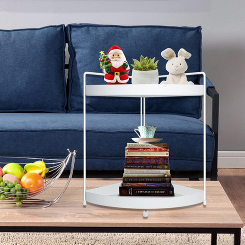 2 Tier Corner Shelf Rack, Kitchen Counter Cabinet Organizer for Makeup, Cosmetic Storage Under Sink for Dresser
