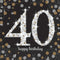 Sparkling Celebration Multicolor Paper Napkins, 40 Luncheon, 6.5" x 6.5", Pack of 16
