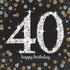 Sparkling Celebration Multicolor Paper Napkins, 40 Luncheon, 6.5" x 6.5", Pack of 16