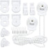SelfTek 2 Set 25mm Roller Blind Fittings Plastic Brackets with Beaded Chain Replacement Repair Kit