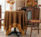 F-CHU Small Square Tablecloth 36 x 36 Inch Velvet Table Cloth Solid Camel