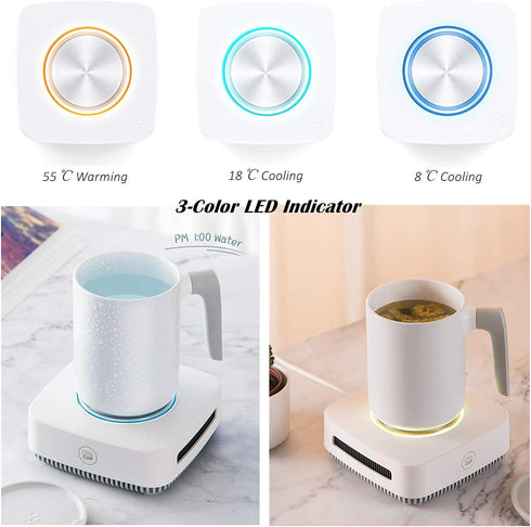 Miecux 2IN1,31 46 Cup Cooler-Coffee Warmer Desktop - Coffee Tea Drinks Mug Warmer Cooler Desktop Heating and Cooling