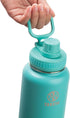 Takeya Actives 40 oz Vacuum Insulated Stainless Steel Water Bottle, Spout Lid, Premium Quality, Teal