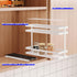 2 Pack 2 Mustorn Pull Out Spice Rack Organizer for Cabinet, Tier Metal Slide Out Seasoning Organizer and Storage Heavy