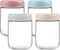 MOLADRI 16 oz/480 ml Glass Storage Canister with Airtight Lid, 4 Pack Clear